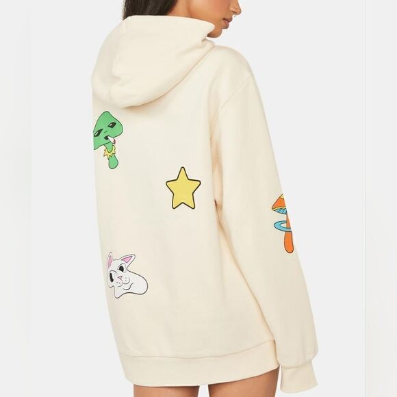 RIPNDIP Shroom Mania Graphic Pullover Hoodie Size Extra Large NWT - Picture 4 of 6